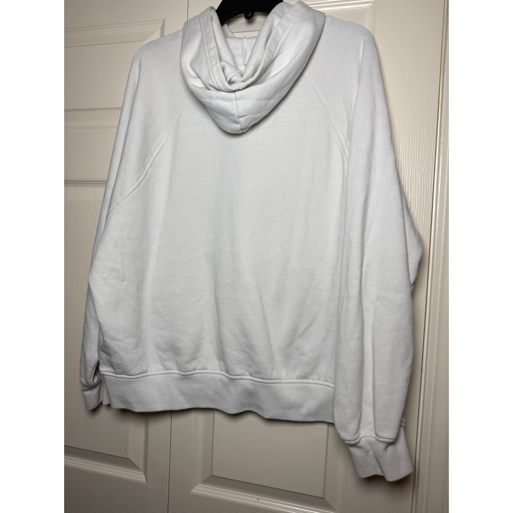 Playboy by PacSun White Graphic Hoodie Bunny Logo Sweatshirt Womens Medium - Picture 7 of 8